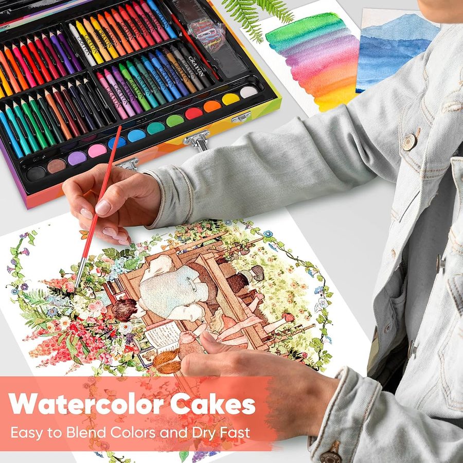 Soucolor 183-Piece Art Kit in Wooden Case, 2-Pack — view 5