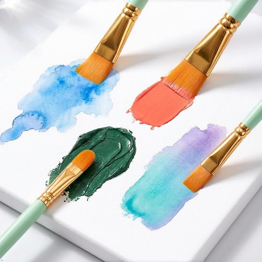 Soucolor 20-Piece Pointed Tip Paint Brush Set, 2 Packs of 10 — view 5