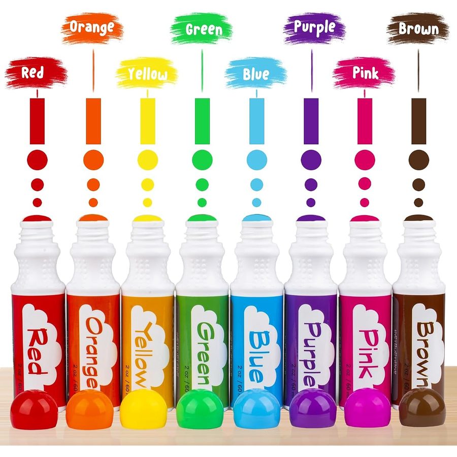Soucolor Washable Dot Markers for Toddlers, 16-Pack in 8 Colors — view 2