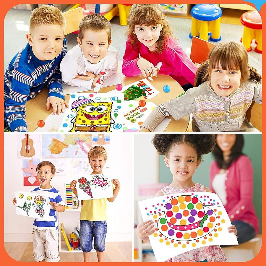 Soucolor Washable Dot Markers for Toddlers, 8 Colors — view 5